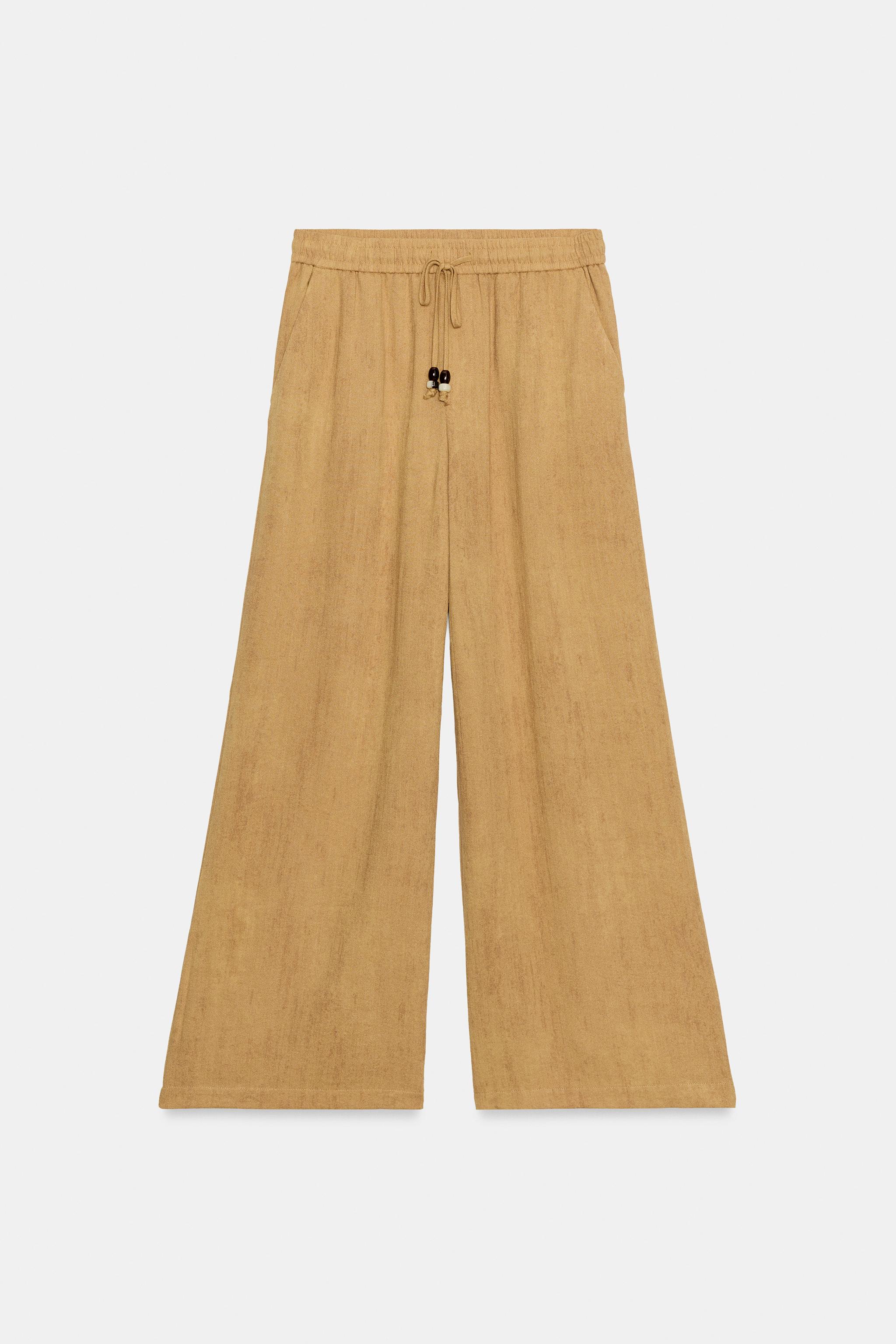 PANTALON LARGE À CORDON